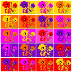 Rainbow Flowers - Collage 1